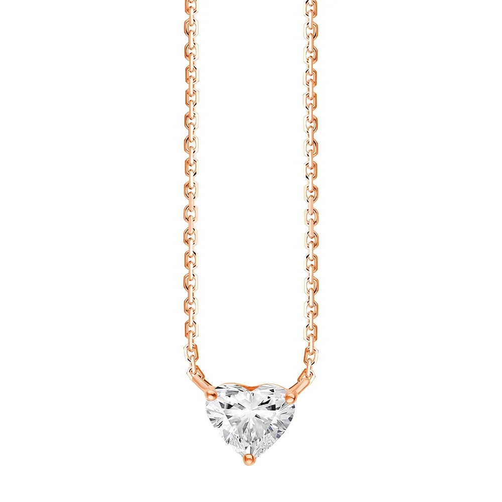 Heart Cut Solitaire Pendant