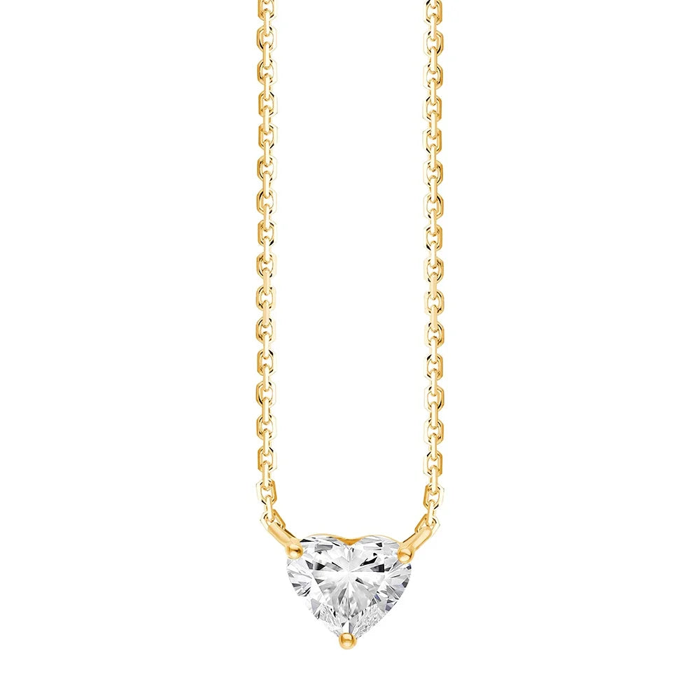Heart Cut Solitaire Pendant