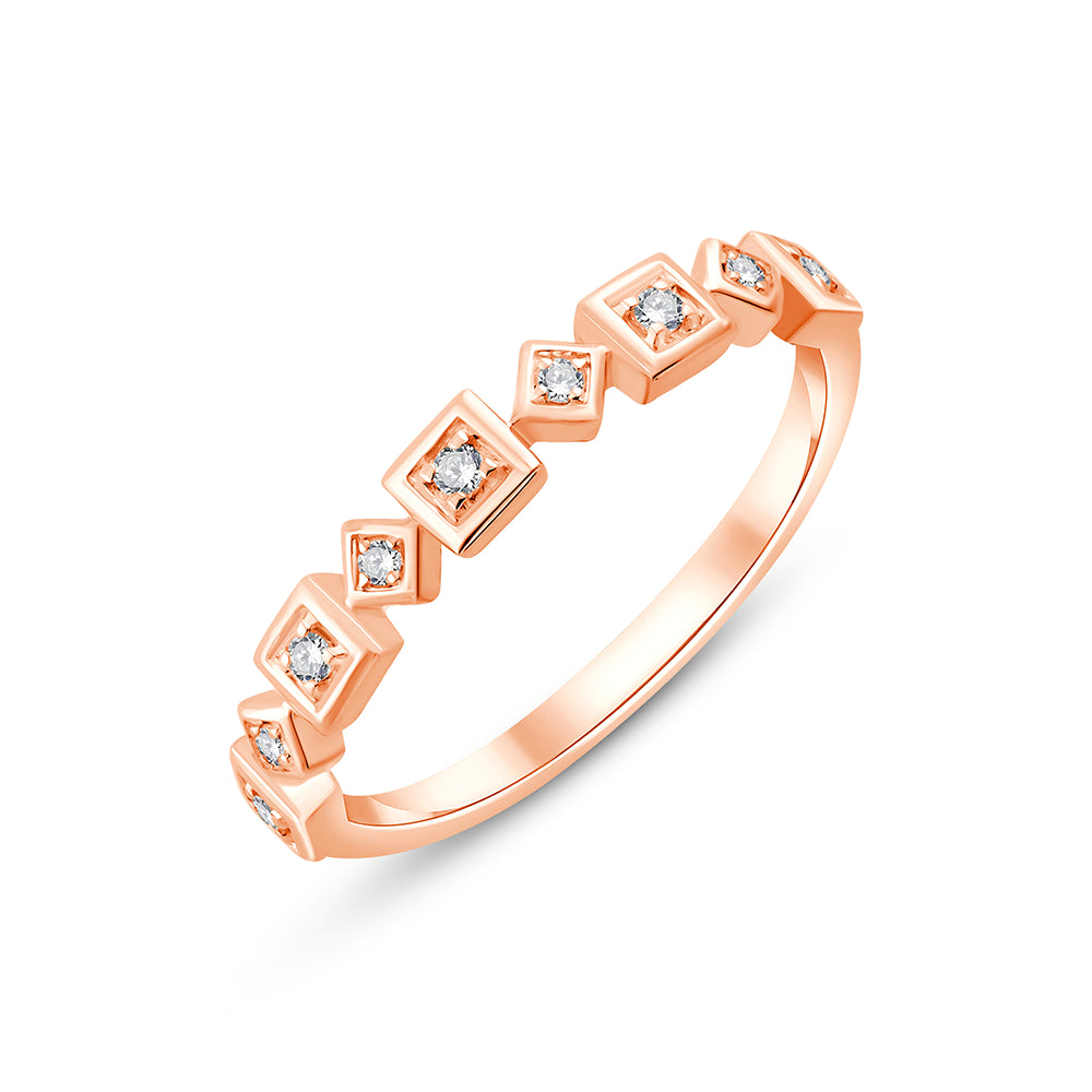 Brilliant Cut Geometric Frame Band