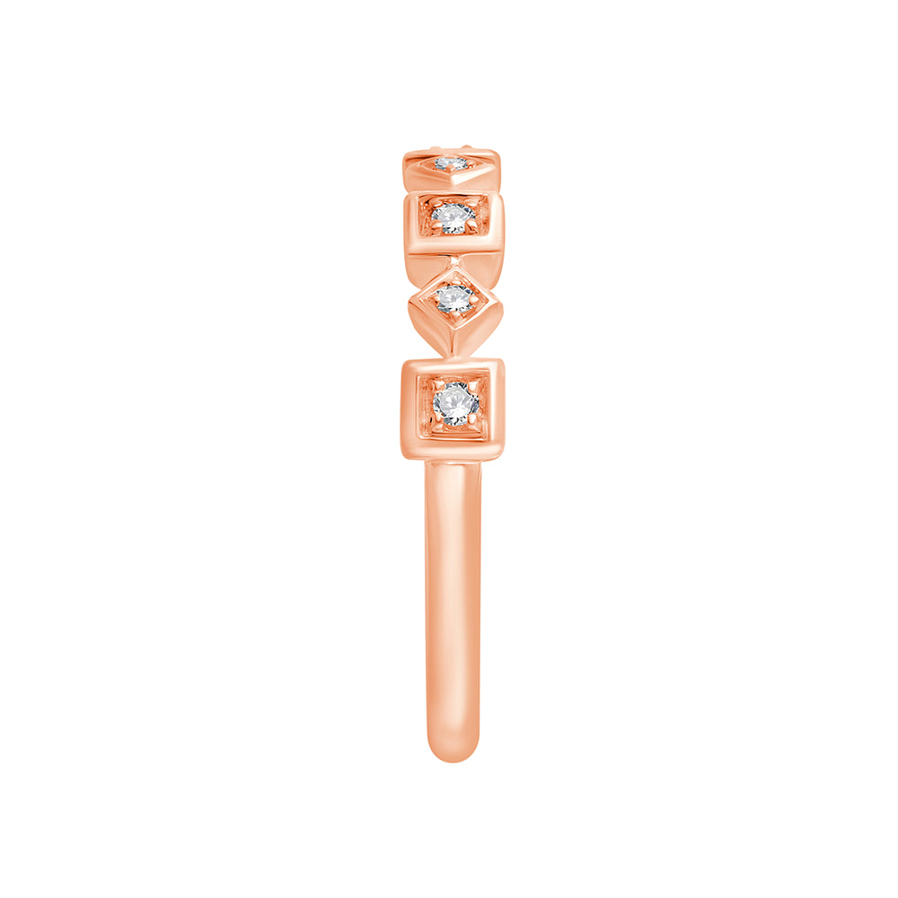 Brilliant Cut Geometric Frame Band