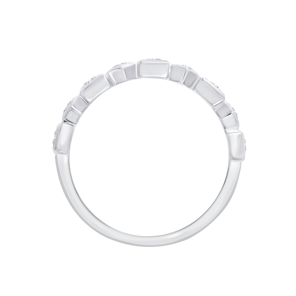 Brilliant Cut Geometric Frame Band