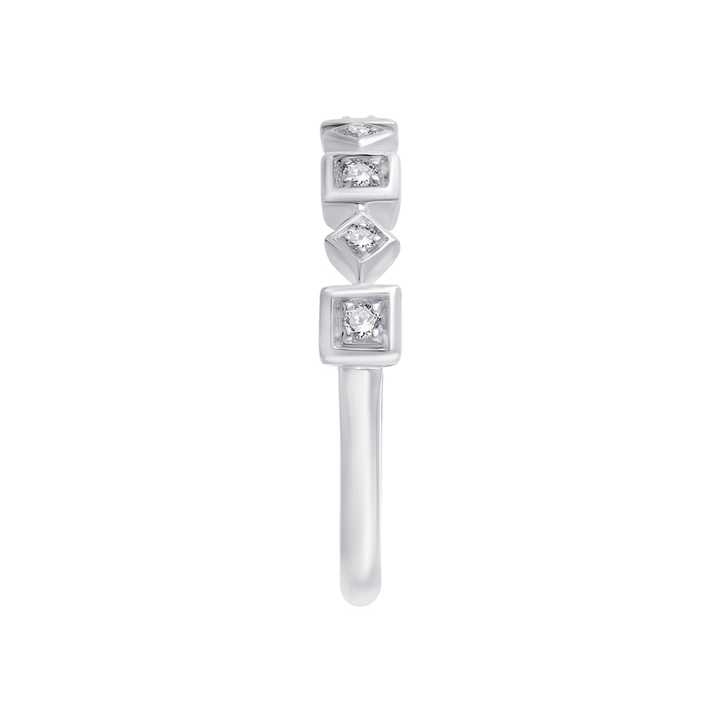 Brilliant Cut Geometric Frame Band