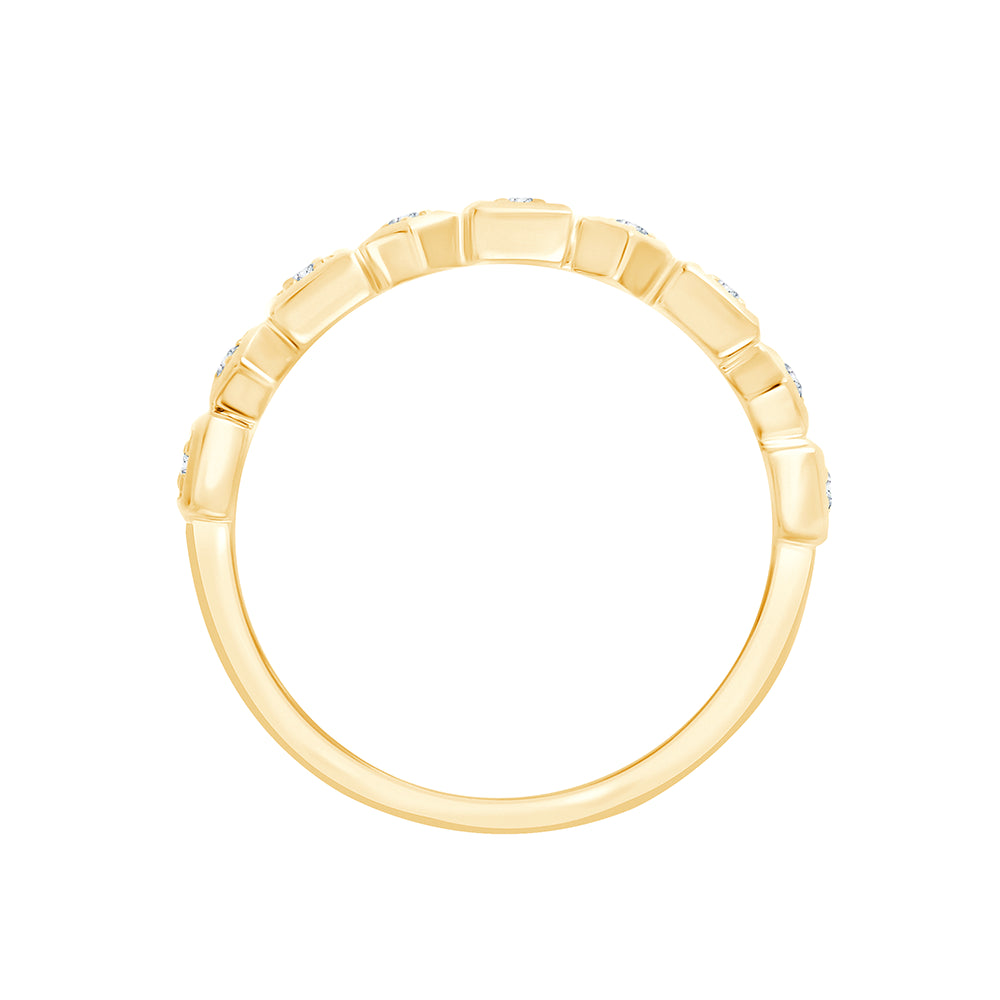 Brilliant Cut Geometric Frame Band