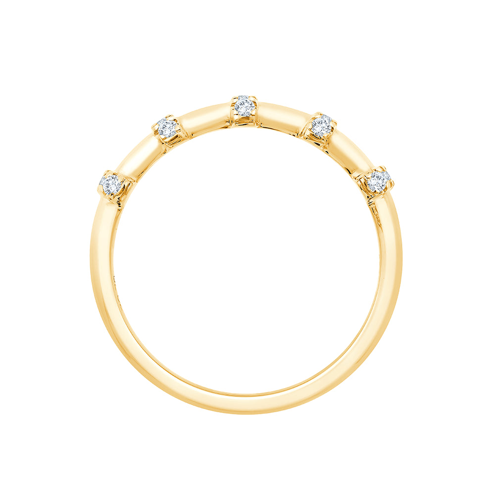 Brilliant Cut Bar Station Stackable Ring