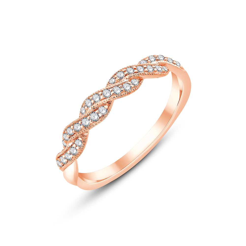 Brilliant Cut Twisted Band