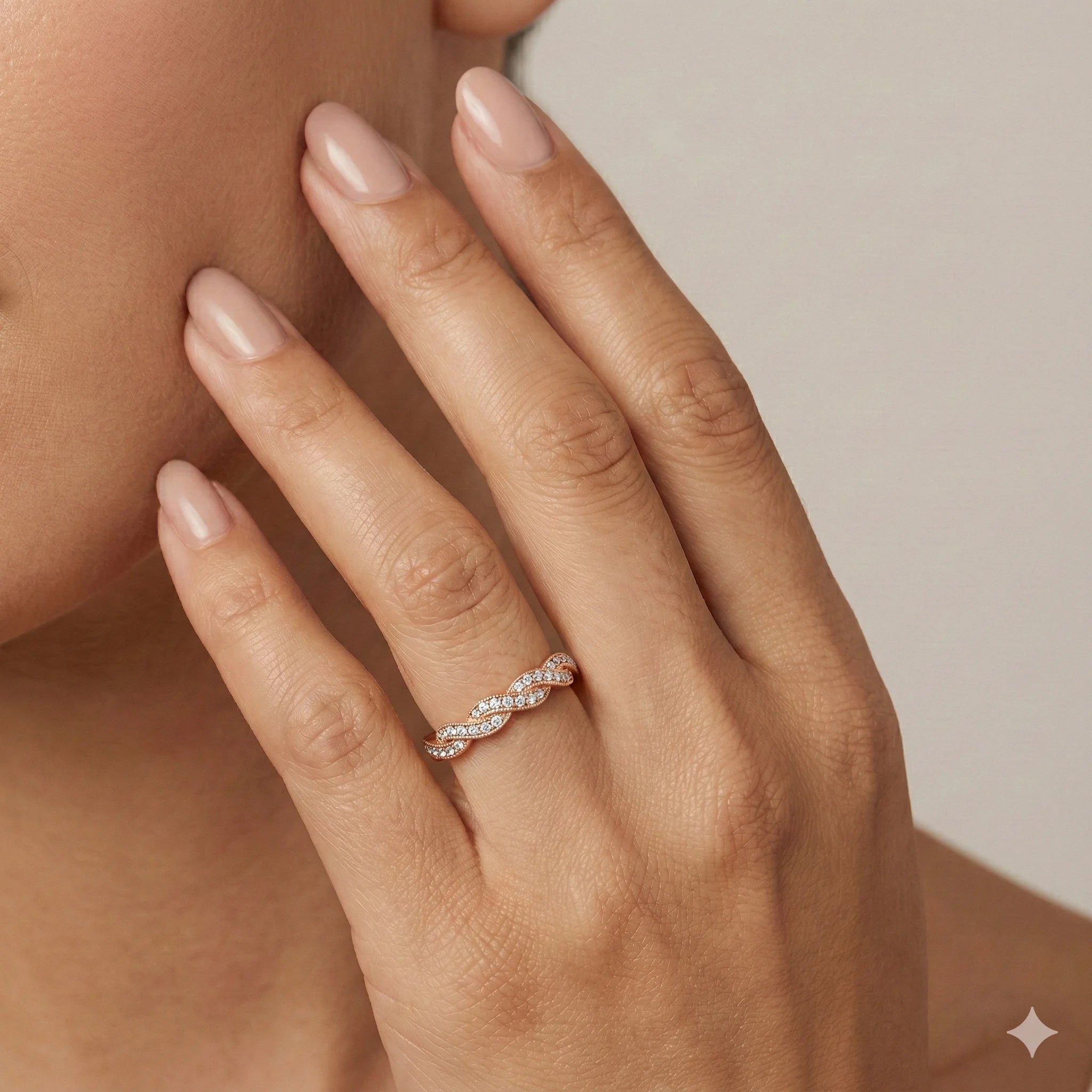 Brilliant Cut Twisted Band