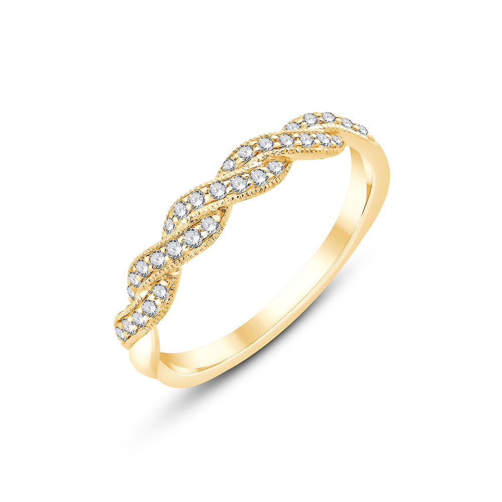 Brilliant Cut Twisted Band