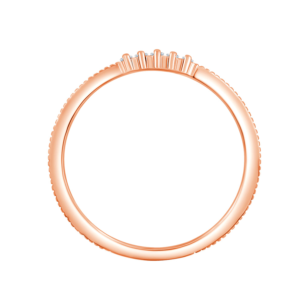 Baguette Cut Textured Accent Band