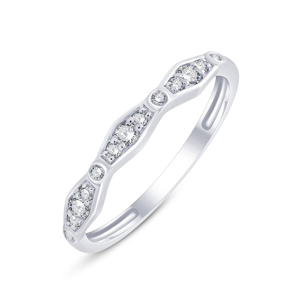 Brilliant Cut Geometric Flow Band