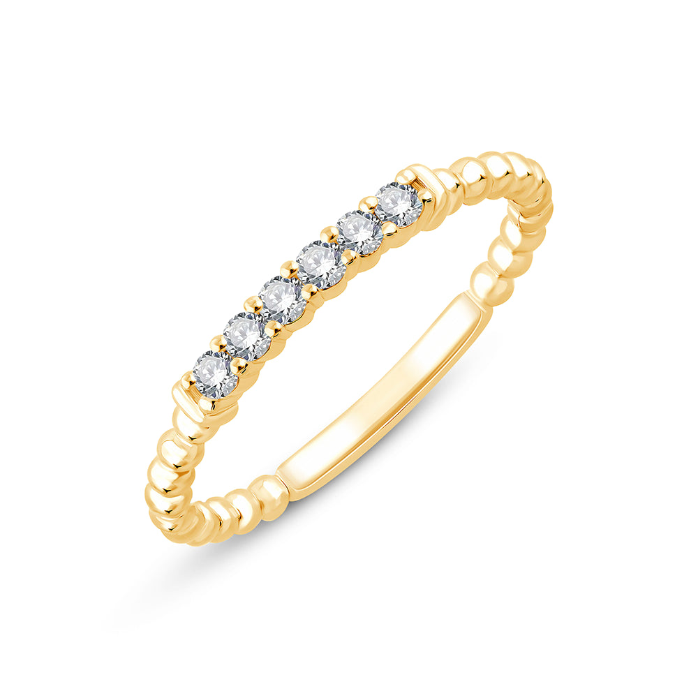 Brilliant Cut Beaded Accent Band
