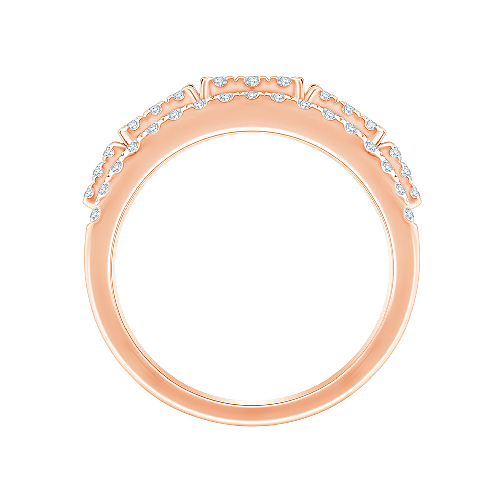 Baguette Row Layered Band