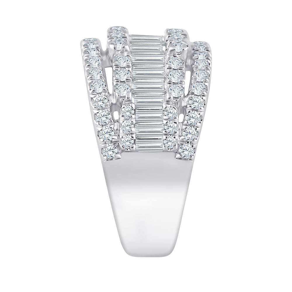 Baguette Row Layered Band