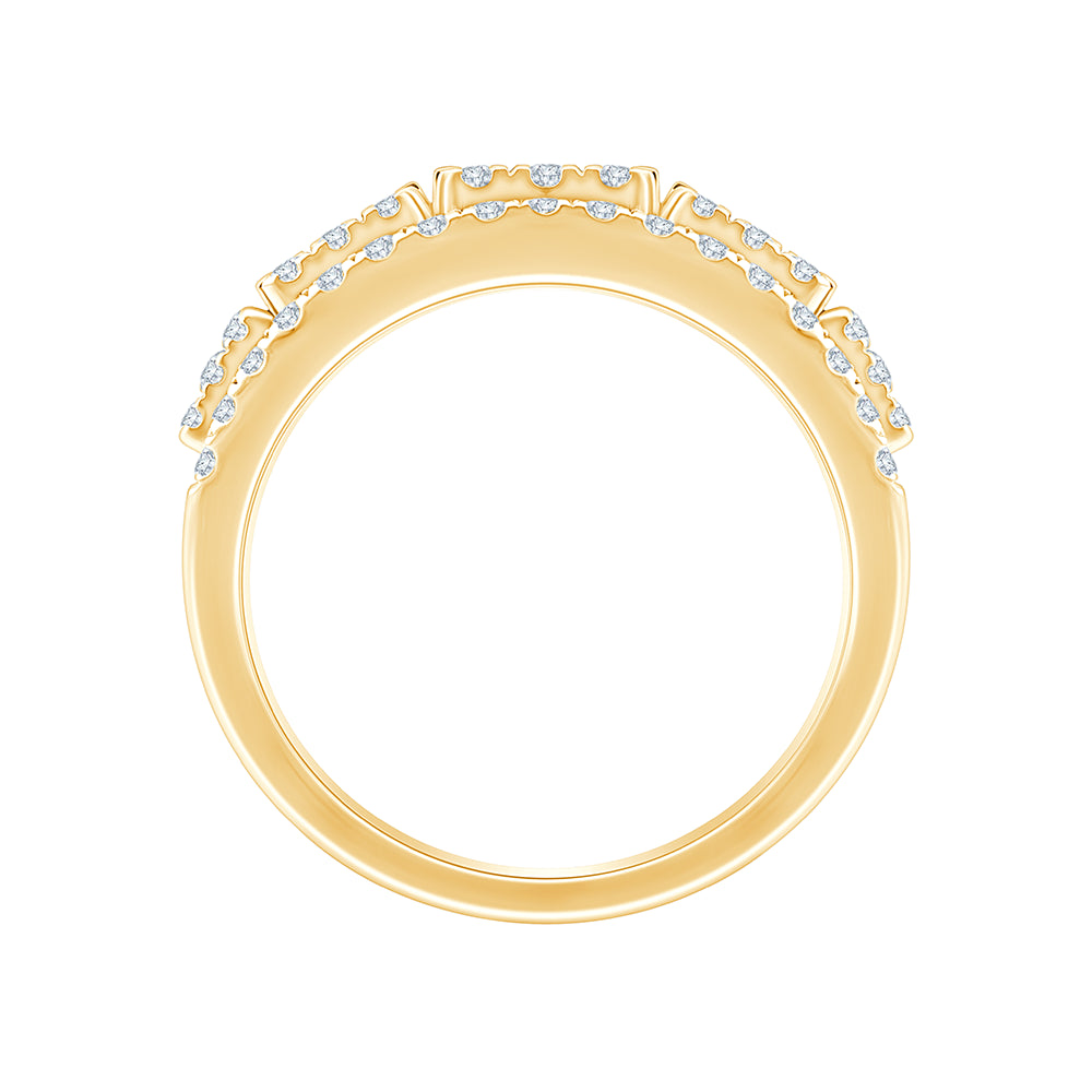 Baguette Row Layered Band