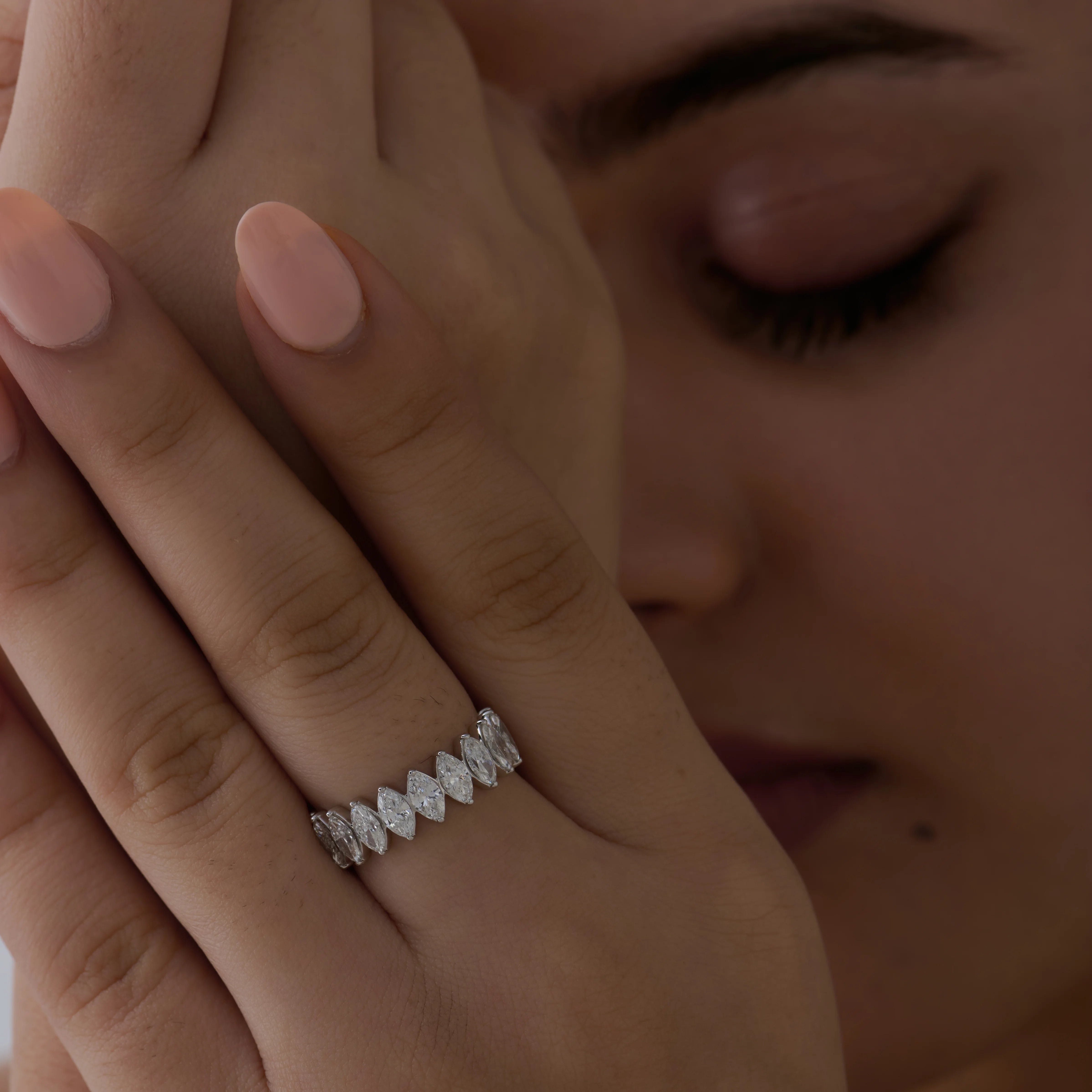 Marquise Cut Eternity Band