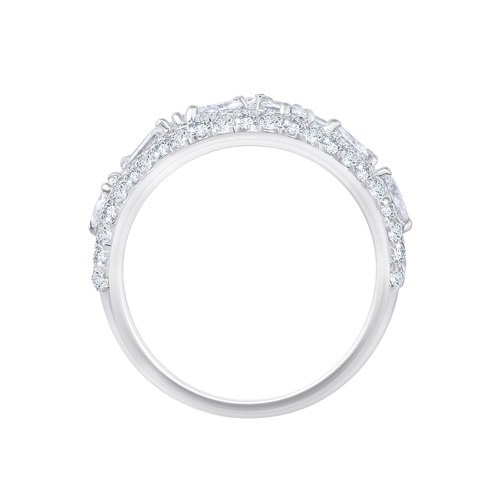 Mixed Cut Diamond Frame Statement Ring