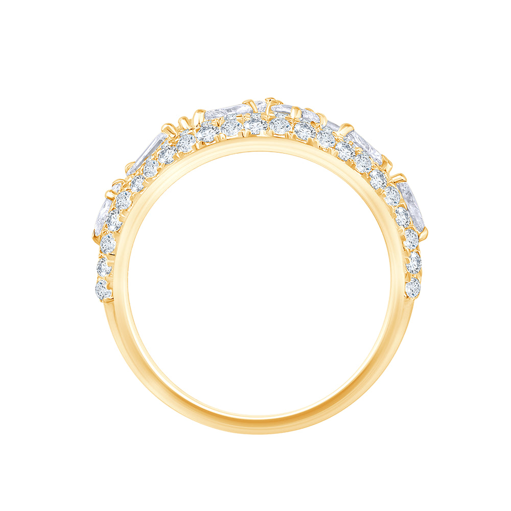 Mixed Cut Diamond Frame Statement Ring