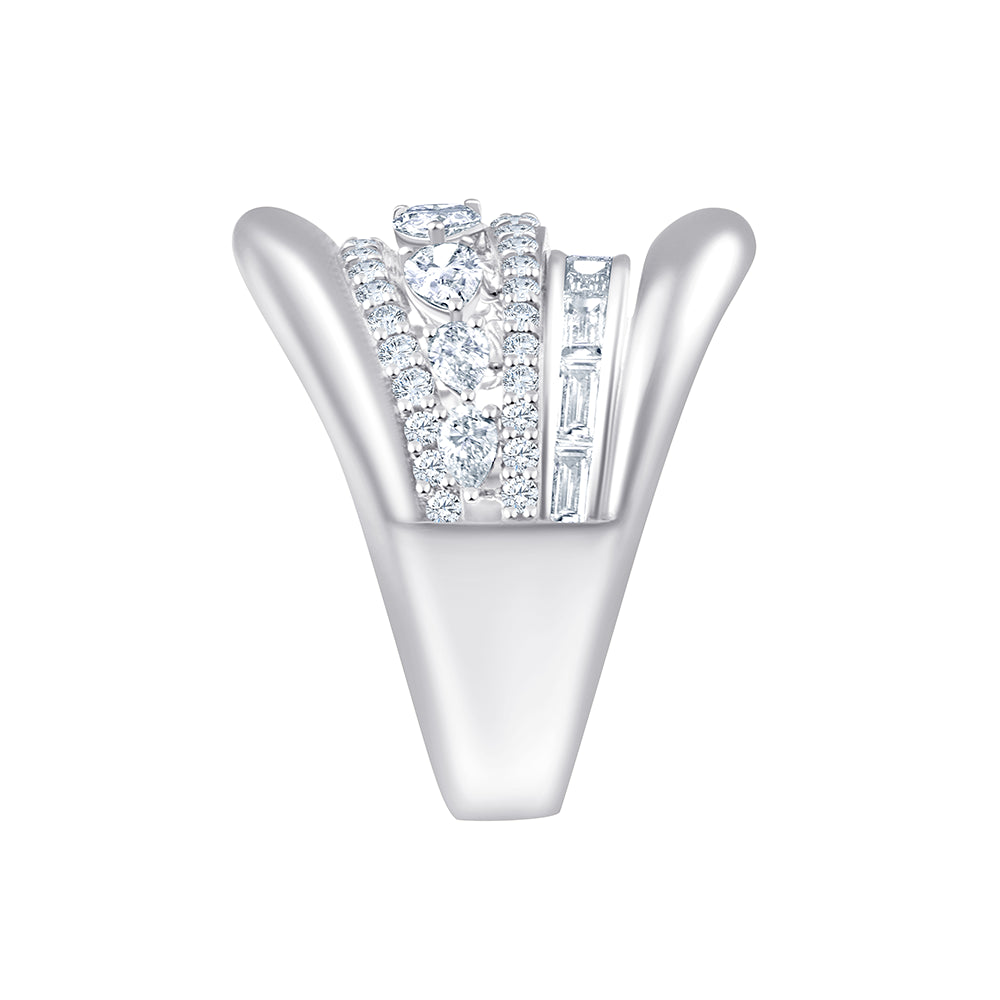 Mixed Cut Multi Row Statement Ring