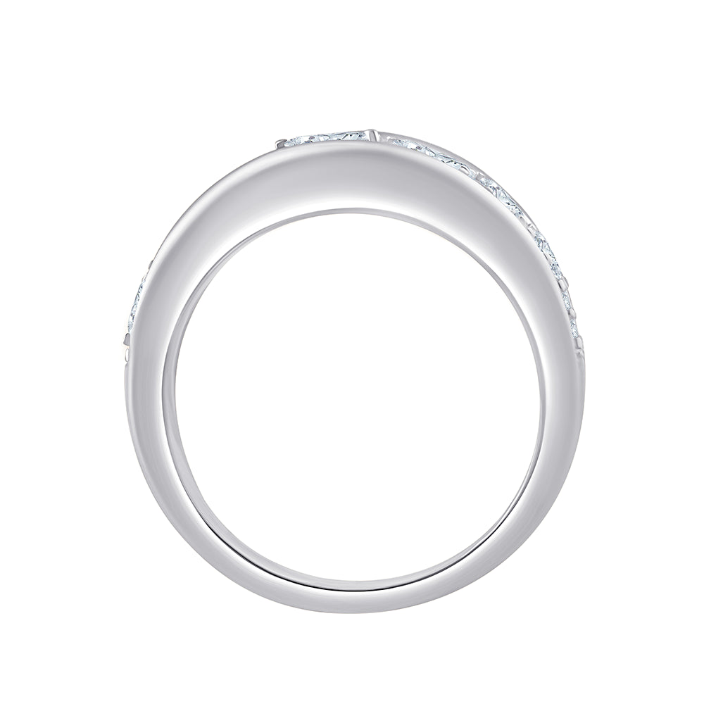 Brilliant Cut MuliRow Layered Band