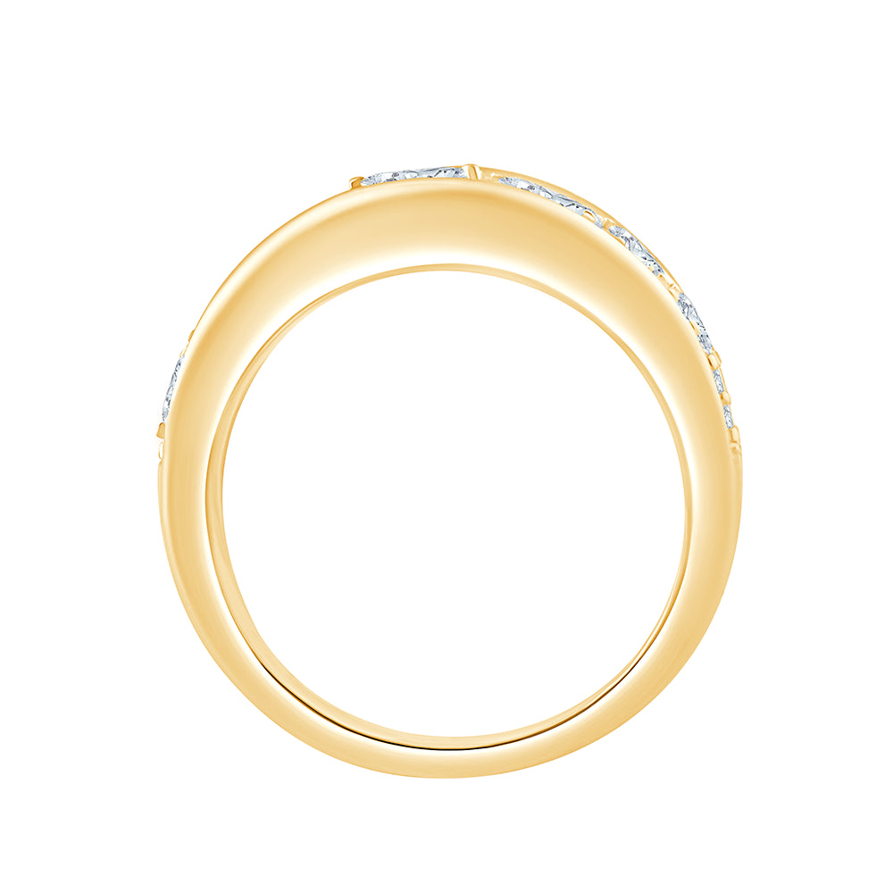 Brilliant Cut MuliRow Layered Band