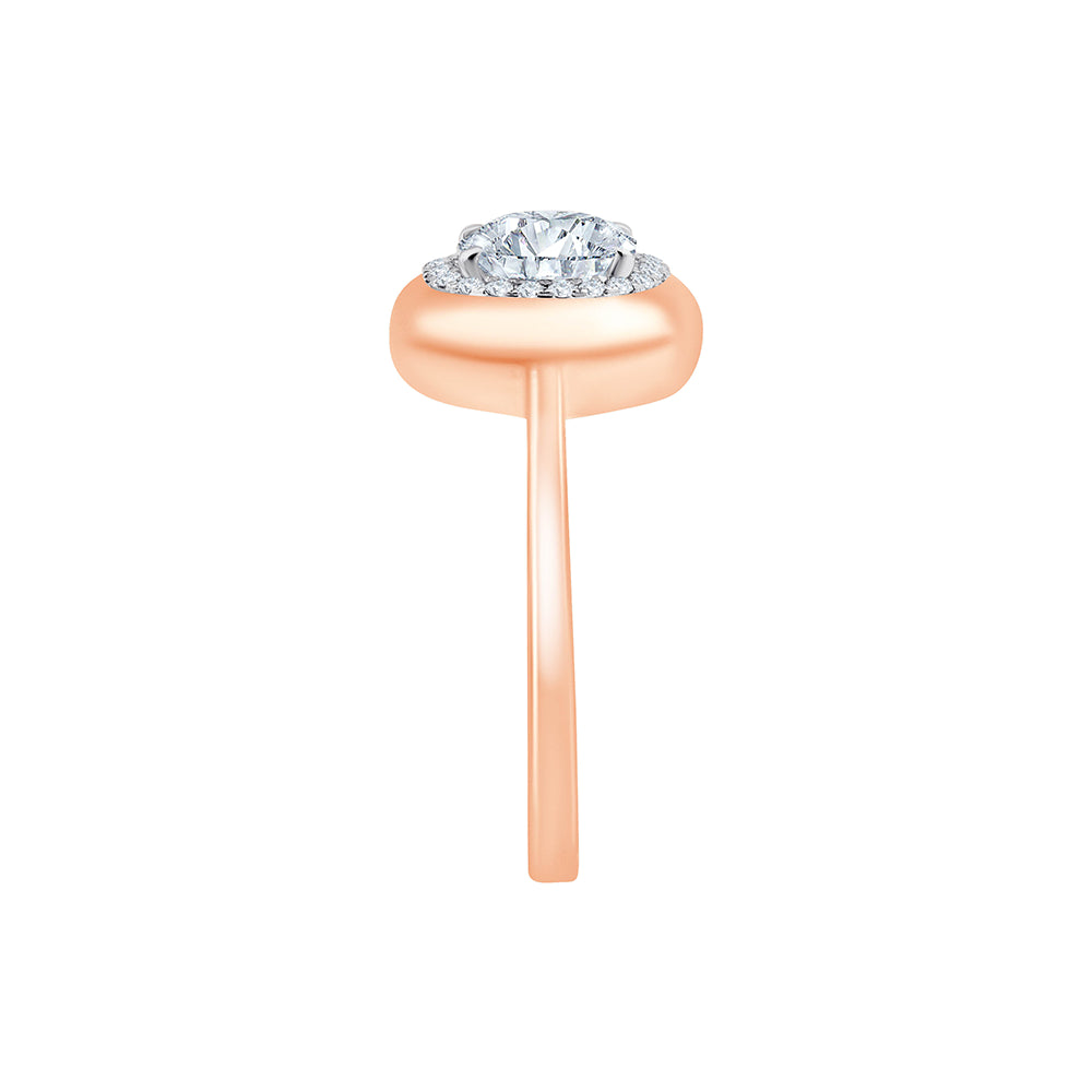 11 Carat Brilliant Cut Halo Solitaire Ring