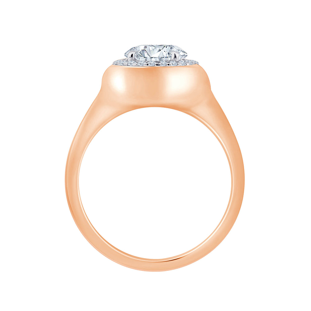 1.1 Carat Brilliant Cut Halo Solitaire Ring
