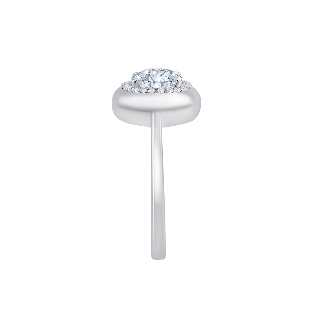 11 Carat Brilliant Cut Halo Solitaire Ring