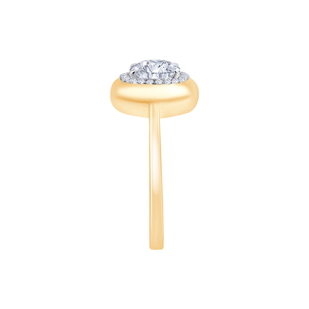 11 Carat Brilliant Cut Halo Solitaire Ring