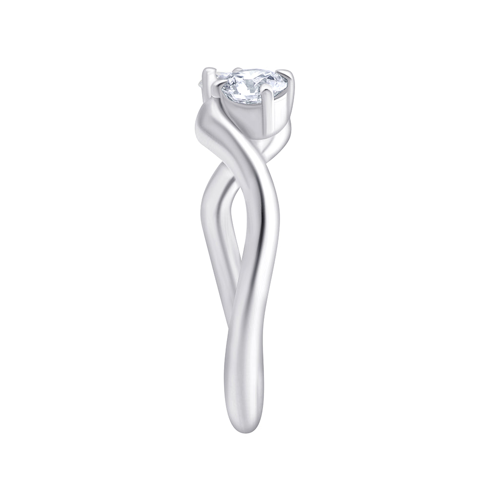 Pear Brilliant Cut Wave Ring
