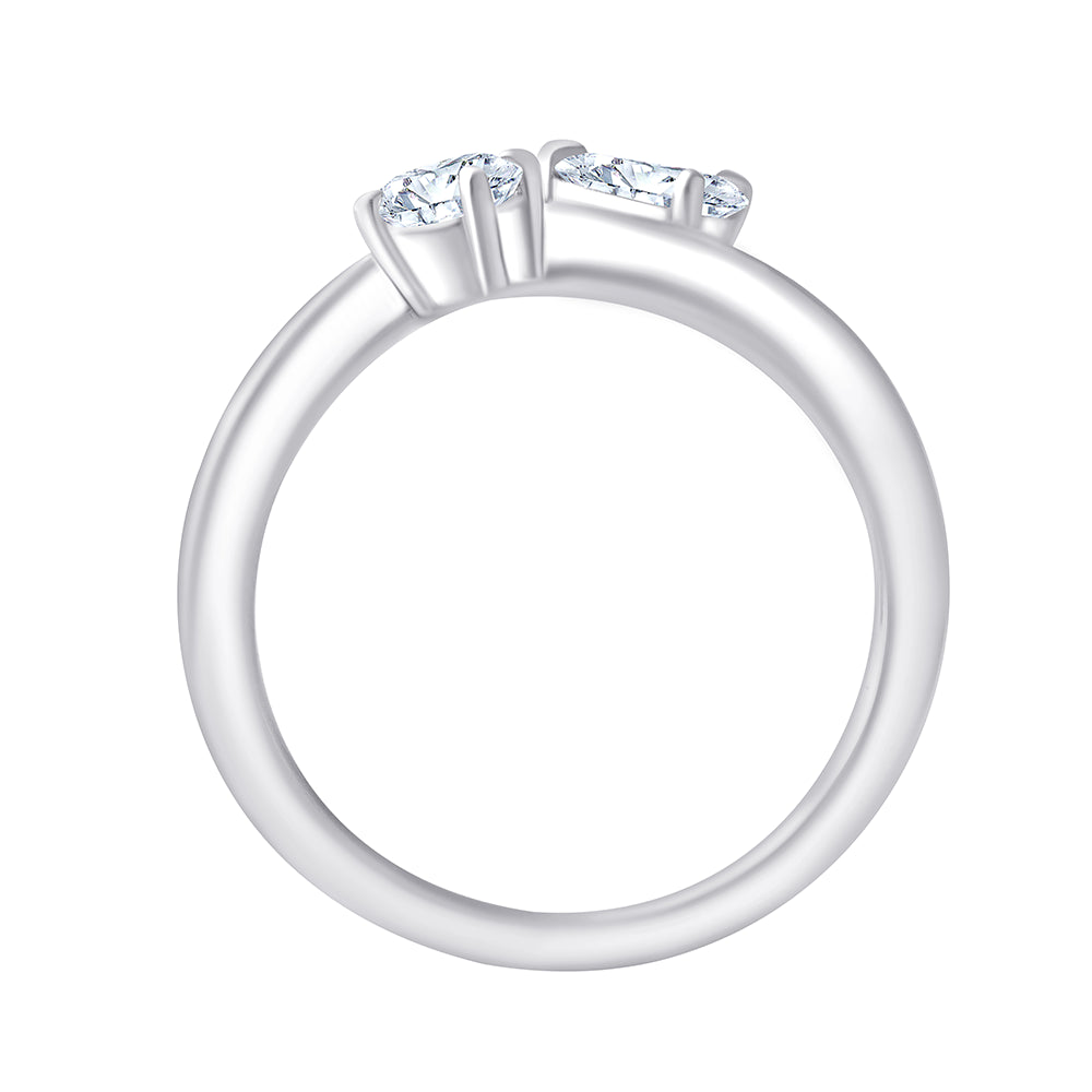 Pear Brilliant Cut Wave Ring
