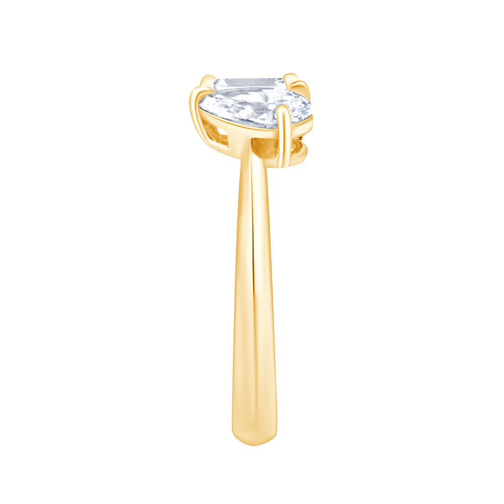 Pear Emerald Cut Toi Et Moi Ring