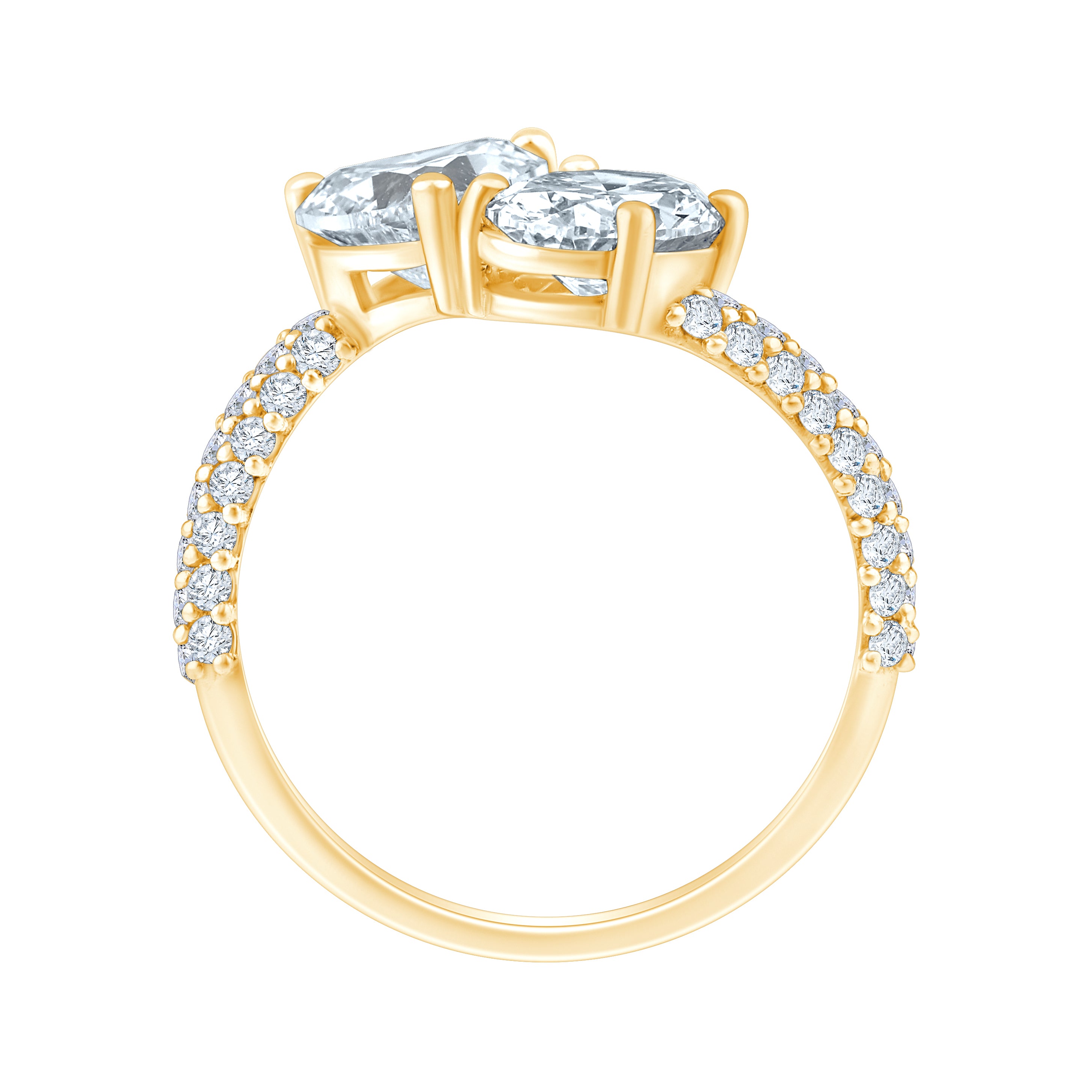 Heart Oval Cut Toi Et Moi Ring