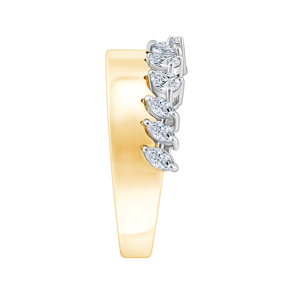 Pear Marquise Crown Ring