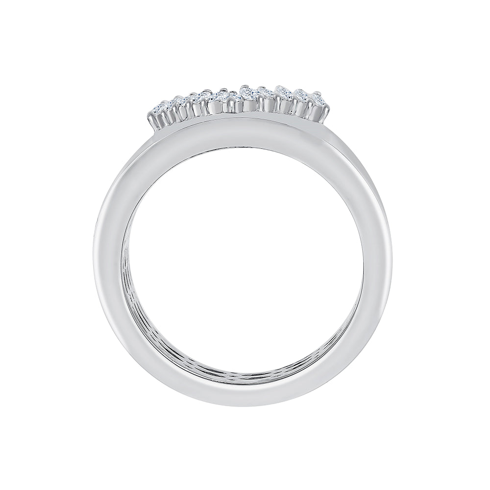 V Motif Marquise Ring