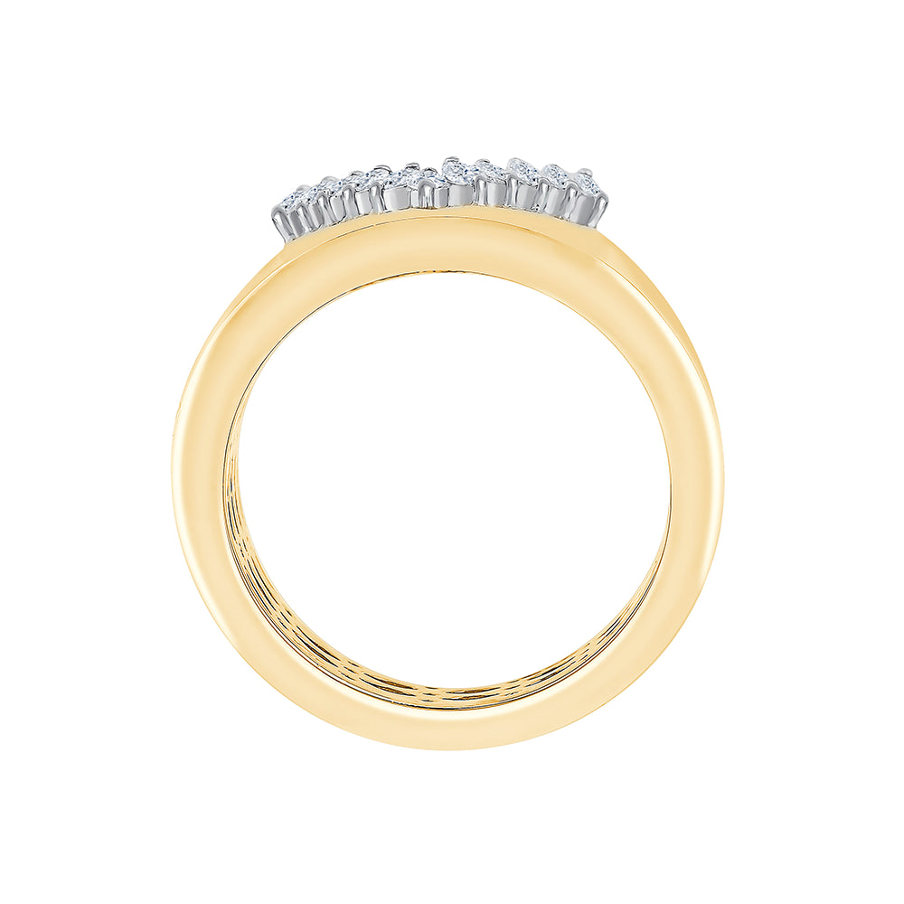 V Motif Marquise Ring