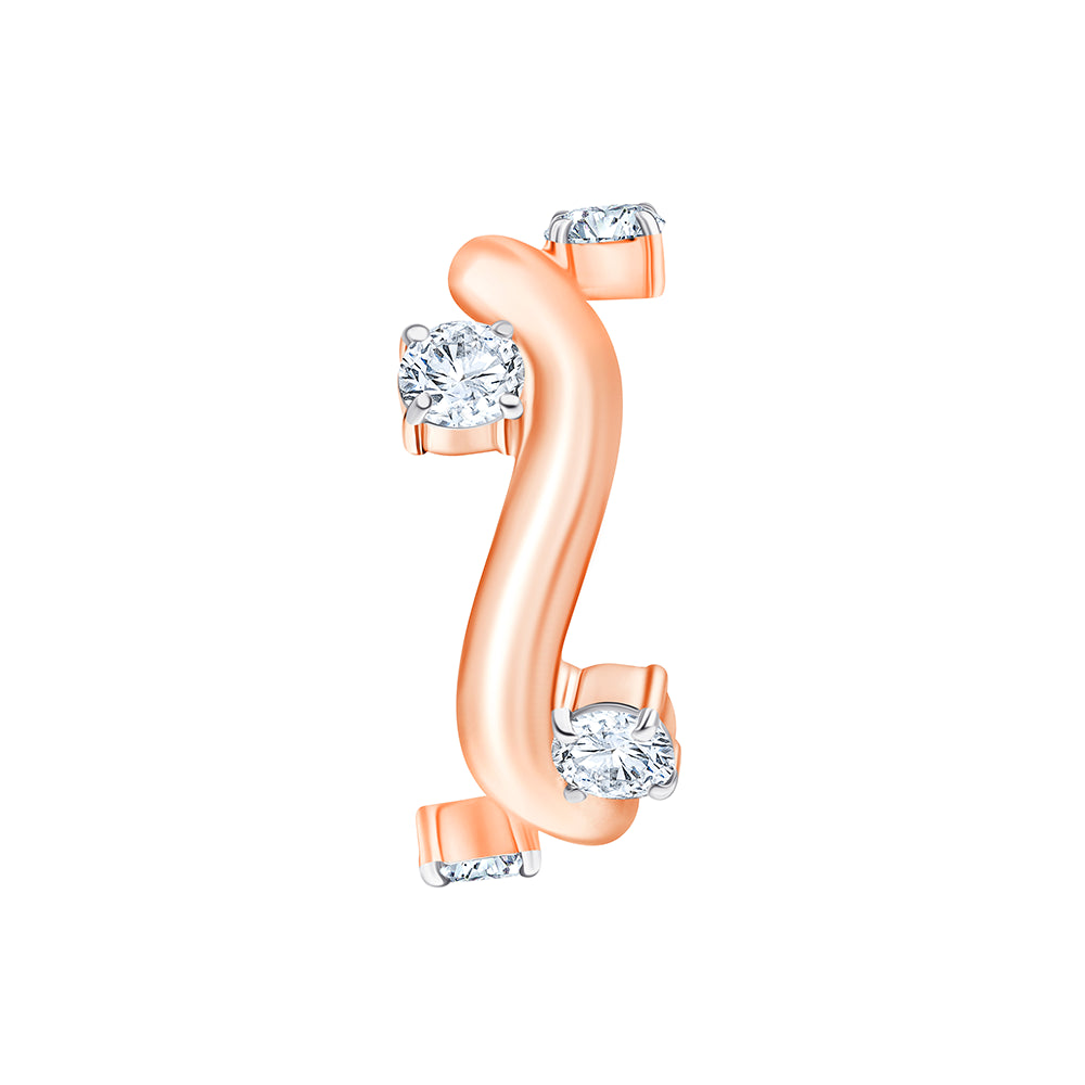 Brilliant Cut Scattered Wave Ring