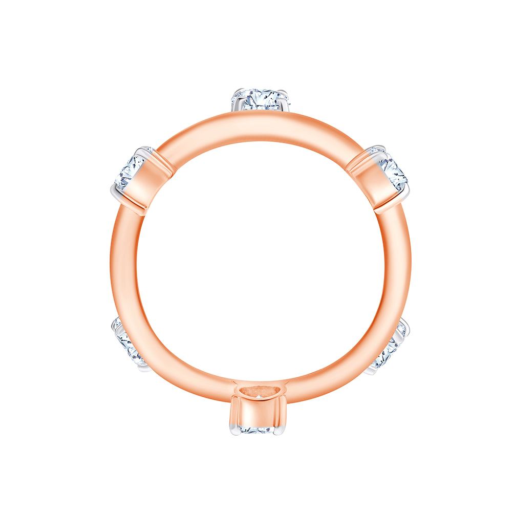 Brilliant Cut Scattered Wave Ring