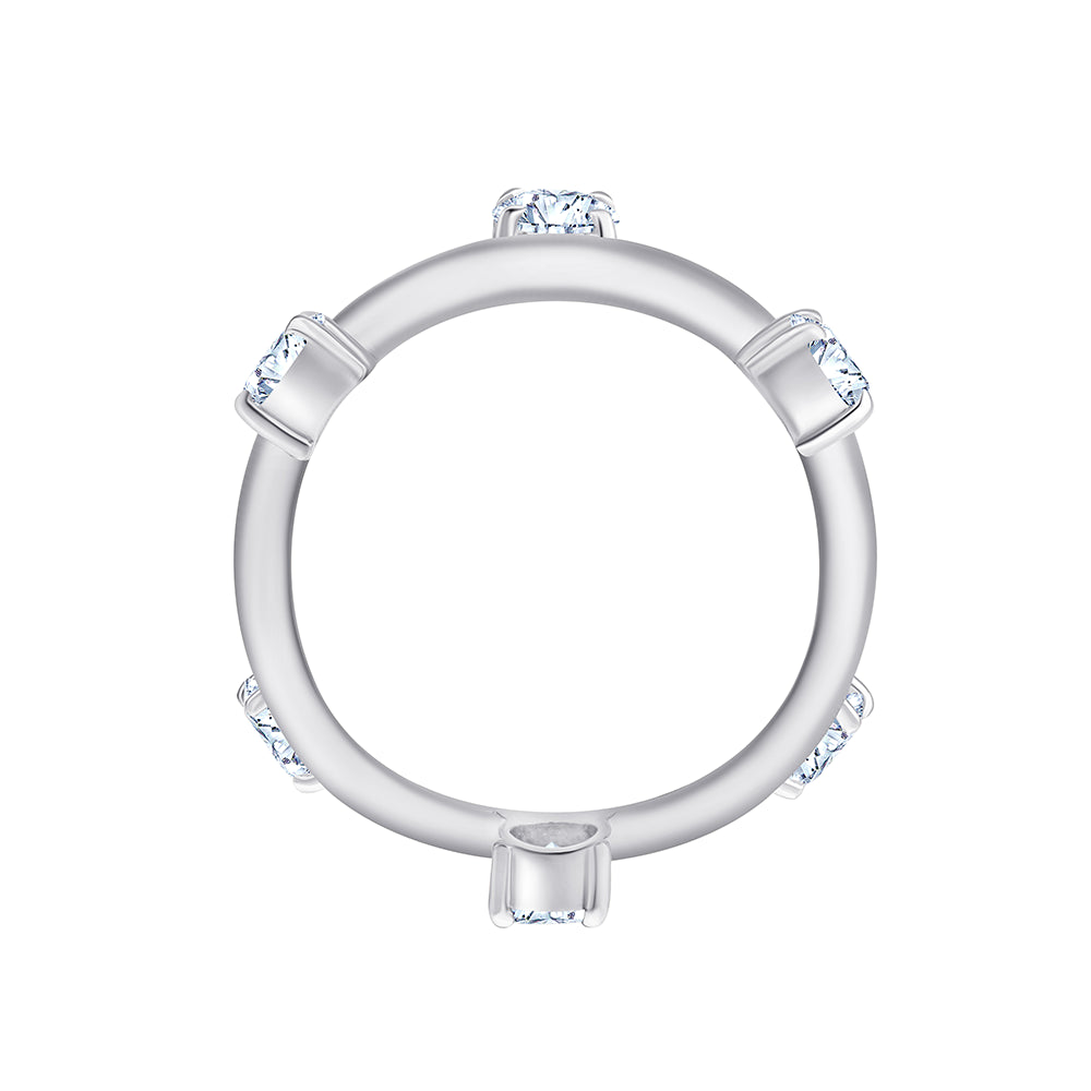 Brilliant Cut Scattered Wave Ring