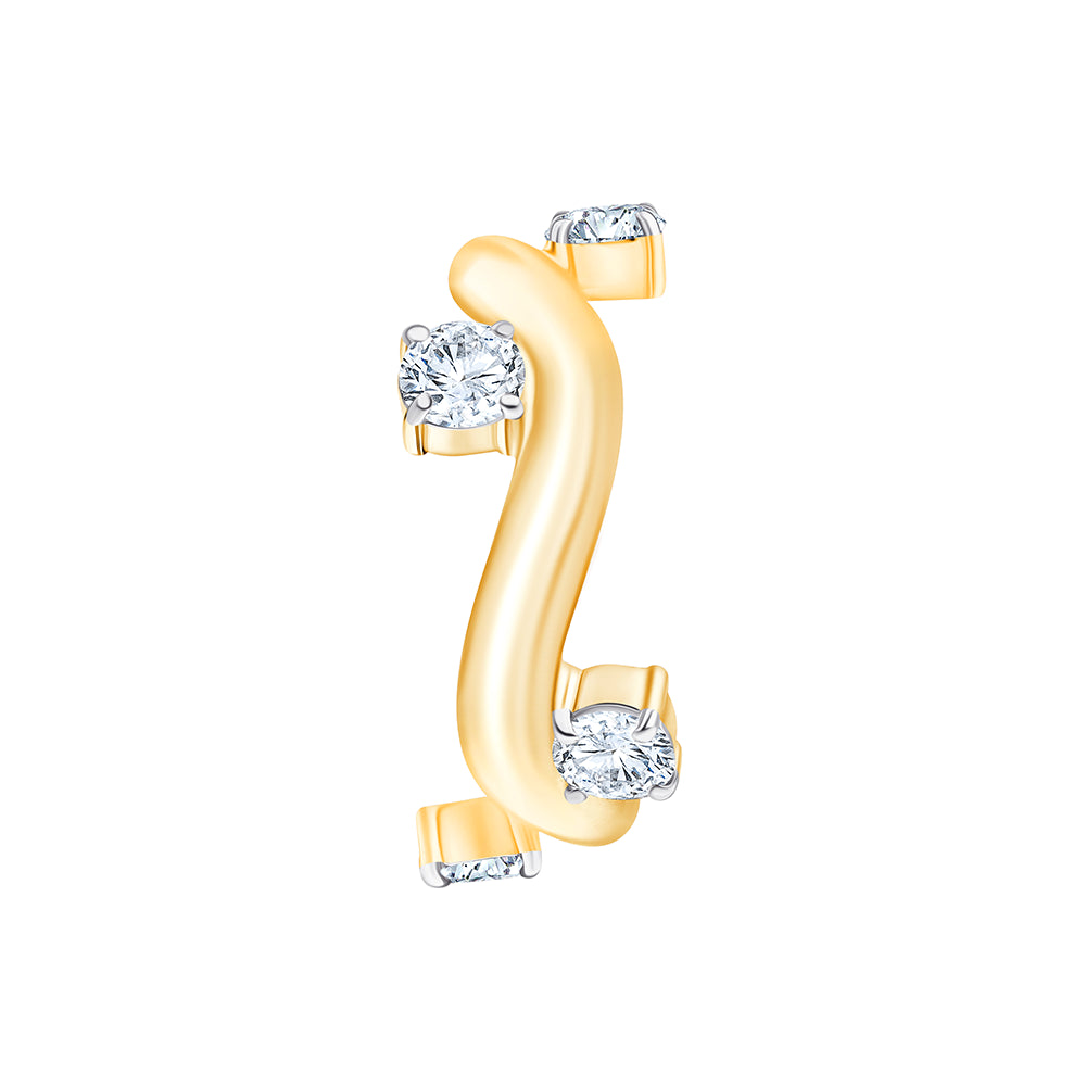 Brilliant Cut Scattered Wave Ring