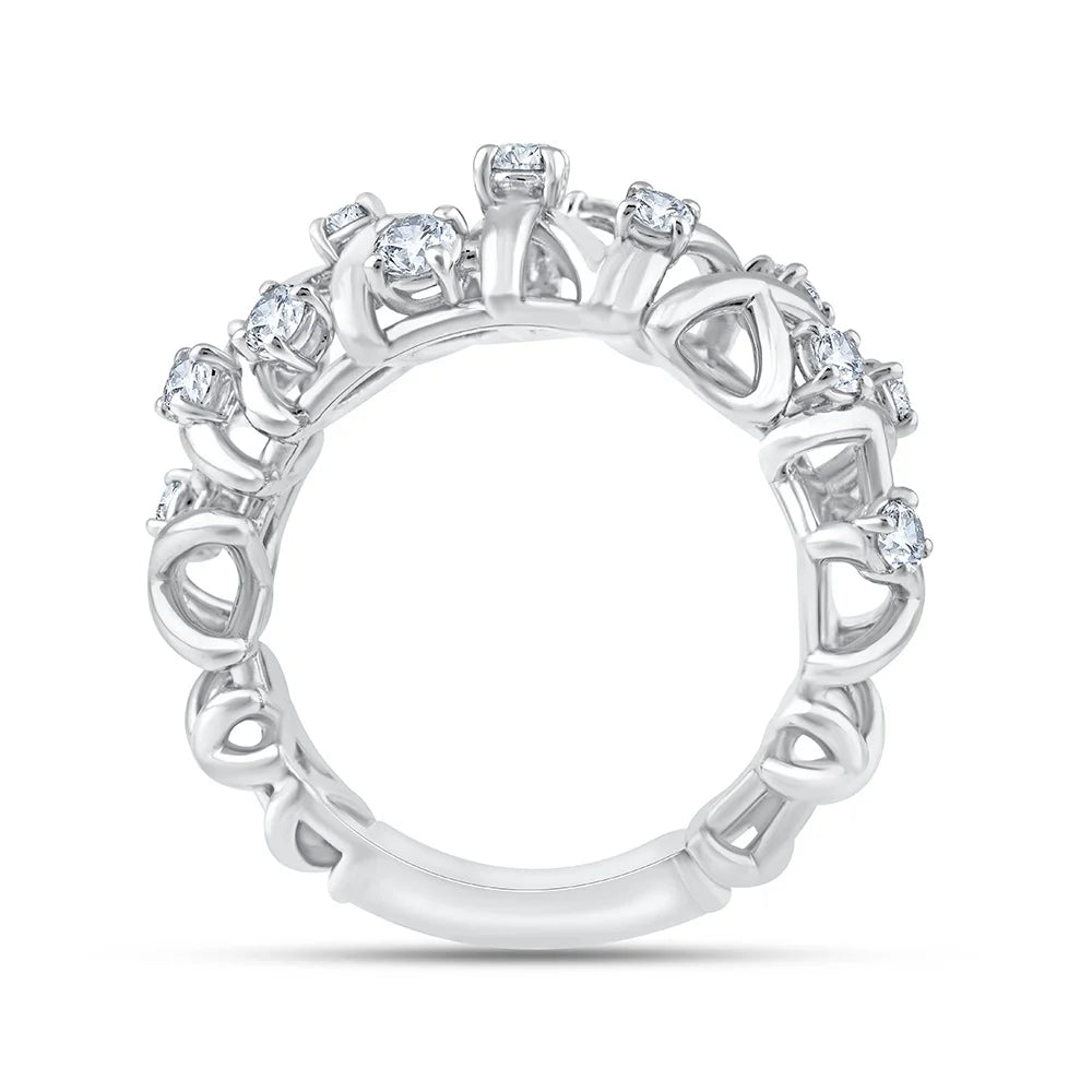 Brilliant Cut Scattered Crisscross Ring