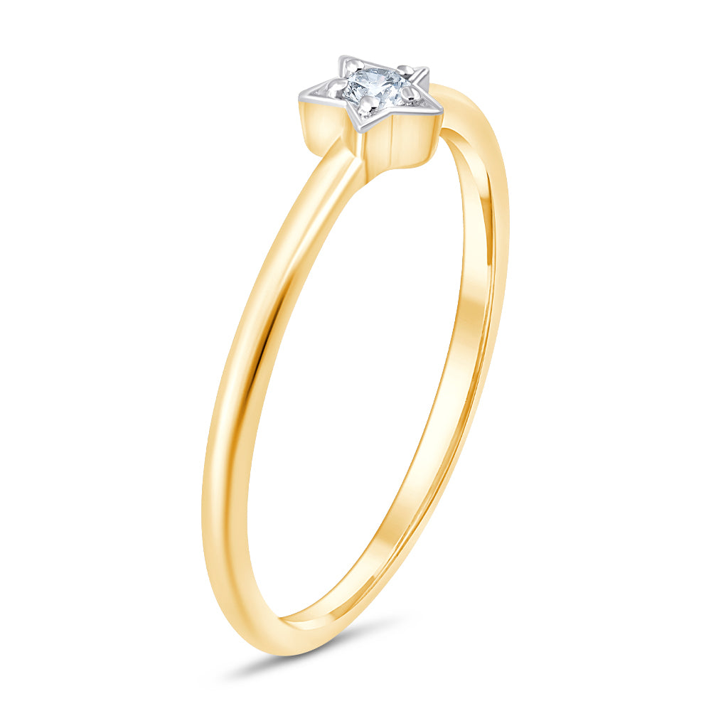 Brilliant Cut Star Ring