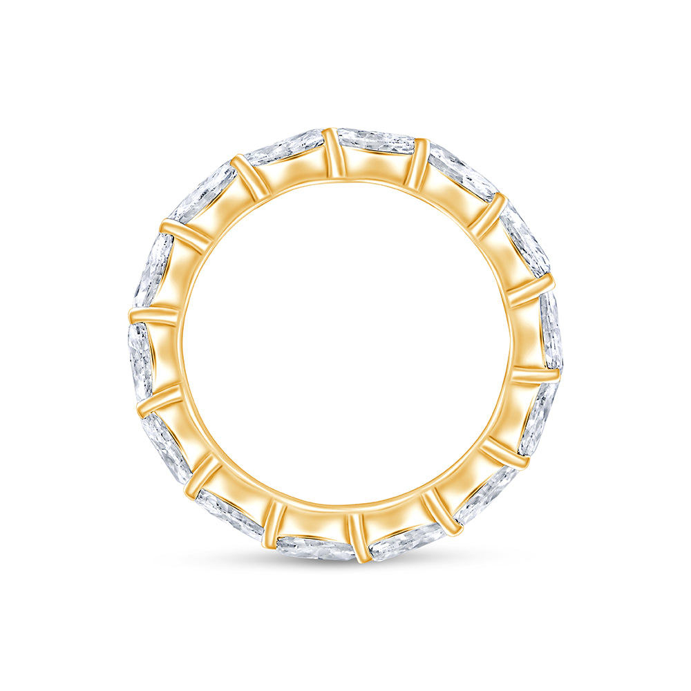 MarquiseCut Leaf Motif Eternity Band