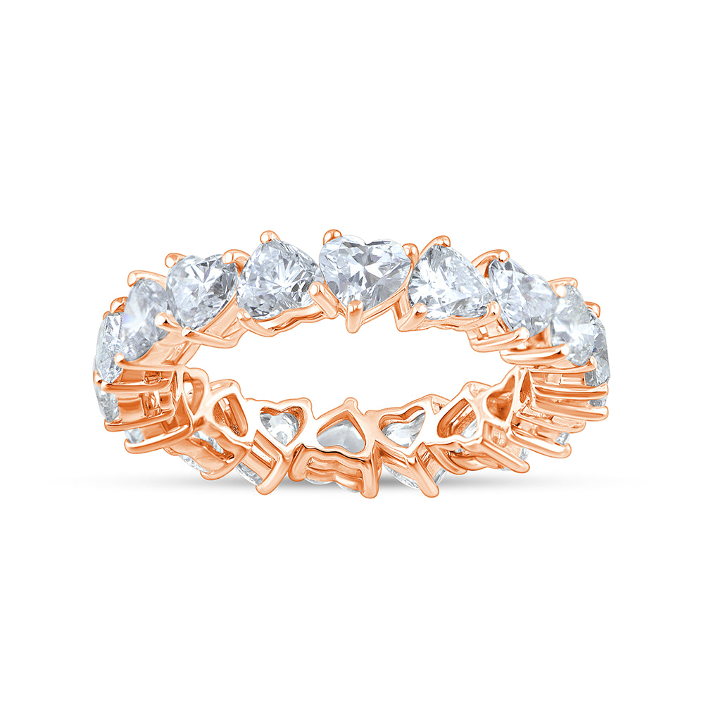 Heart Cut Inverted Eternity Band