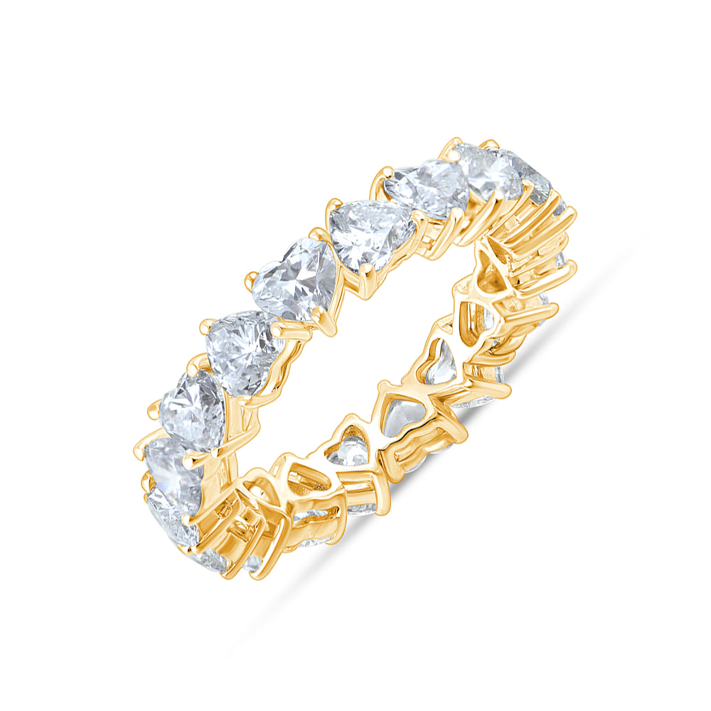 Heart Cut Inverted Eternity Band