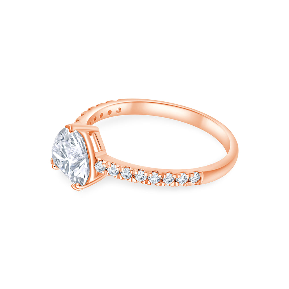 Heart Cut Solitaire Ring