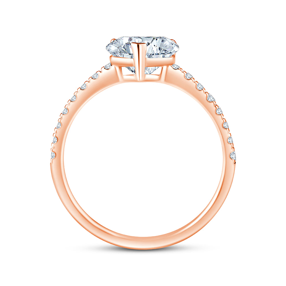 Heart Cut Solitaire Ring