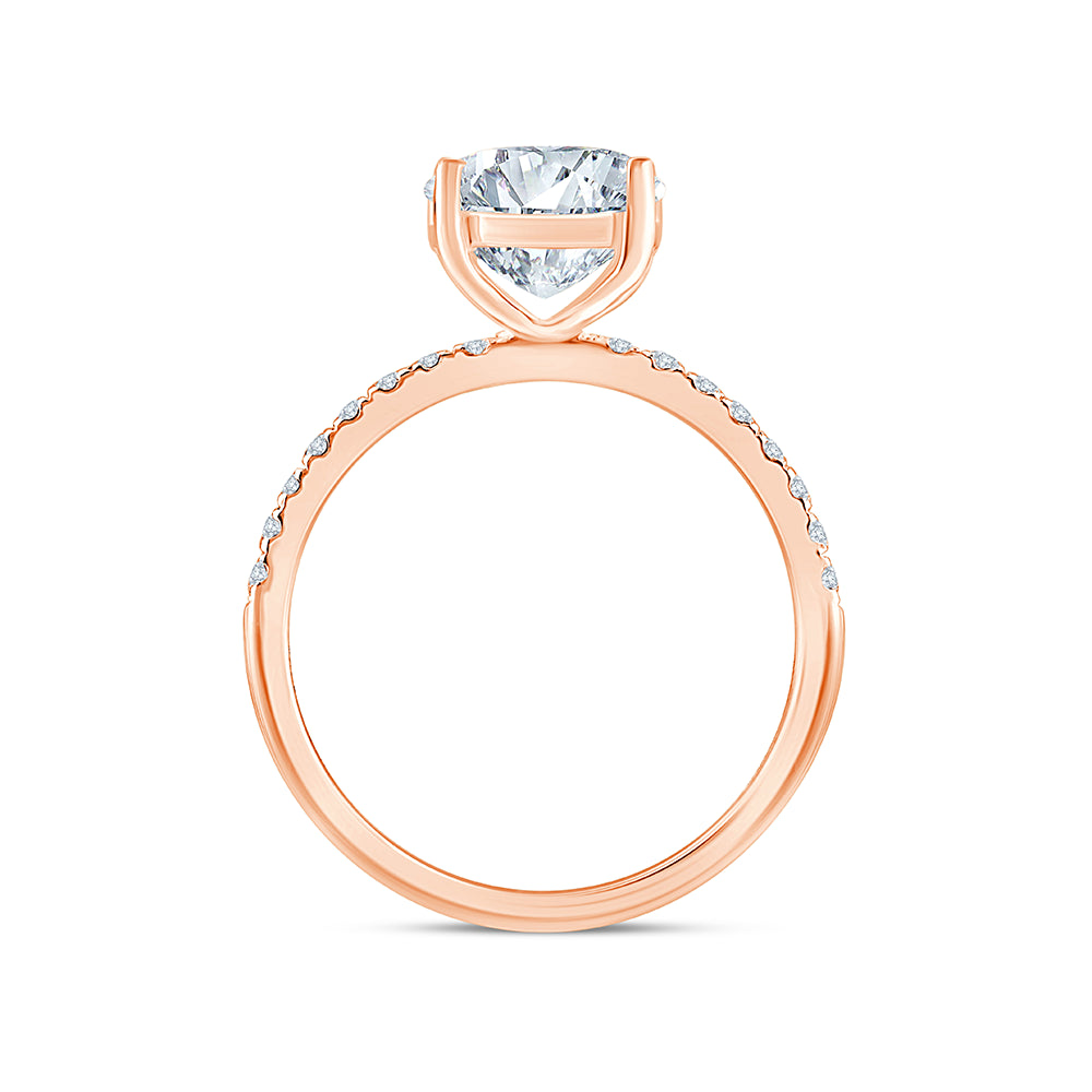 Moval Cut Solitaire Ring