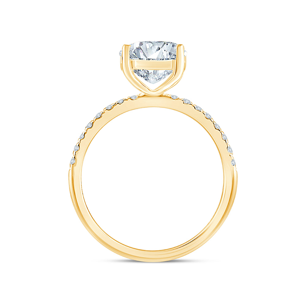 Moval Cut Solitaire Ring
