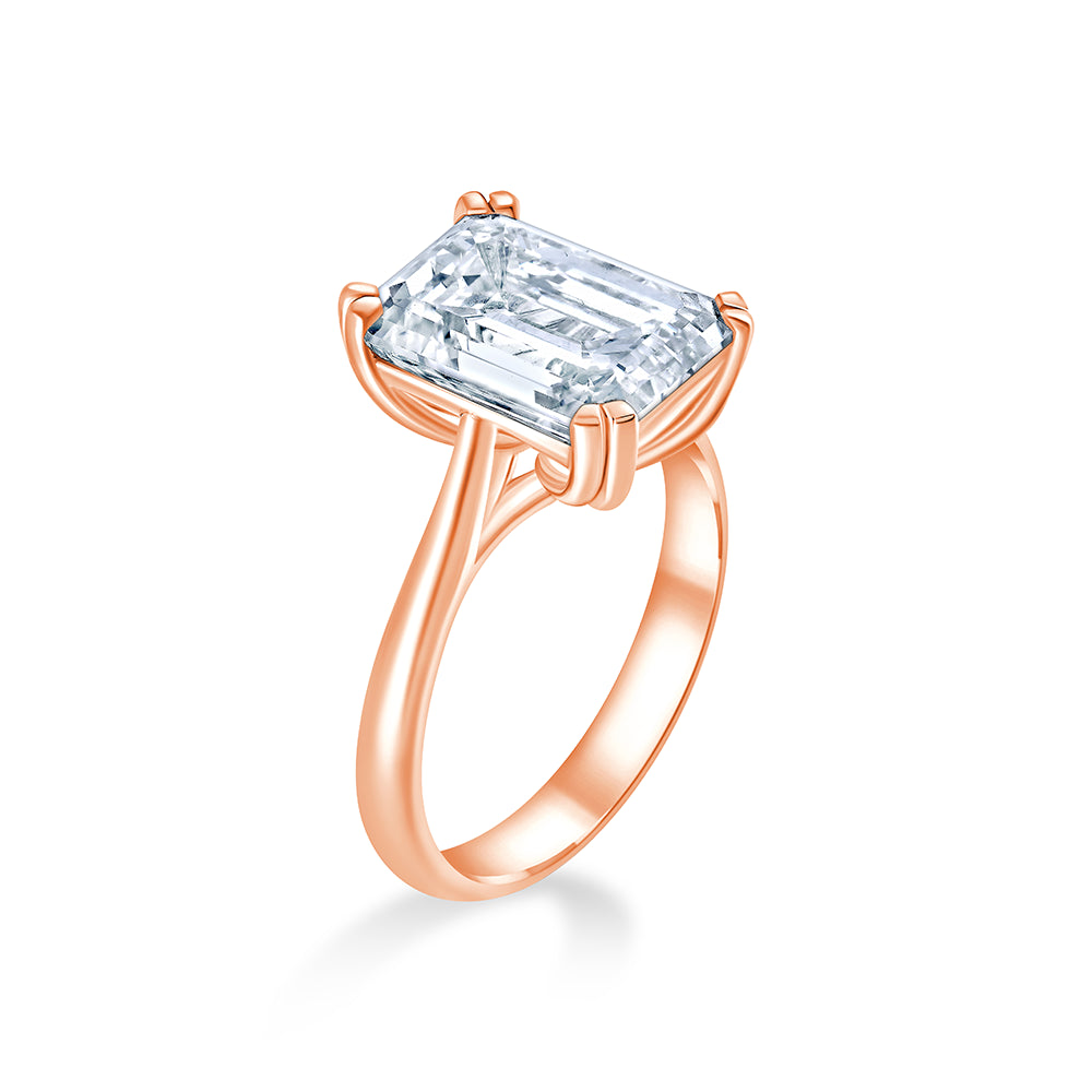 Emerald Cut Solitaire Ring