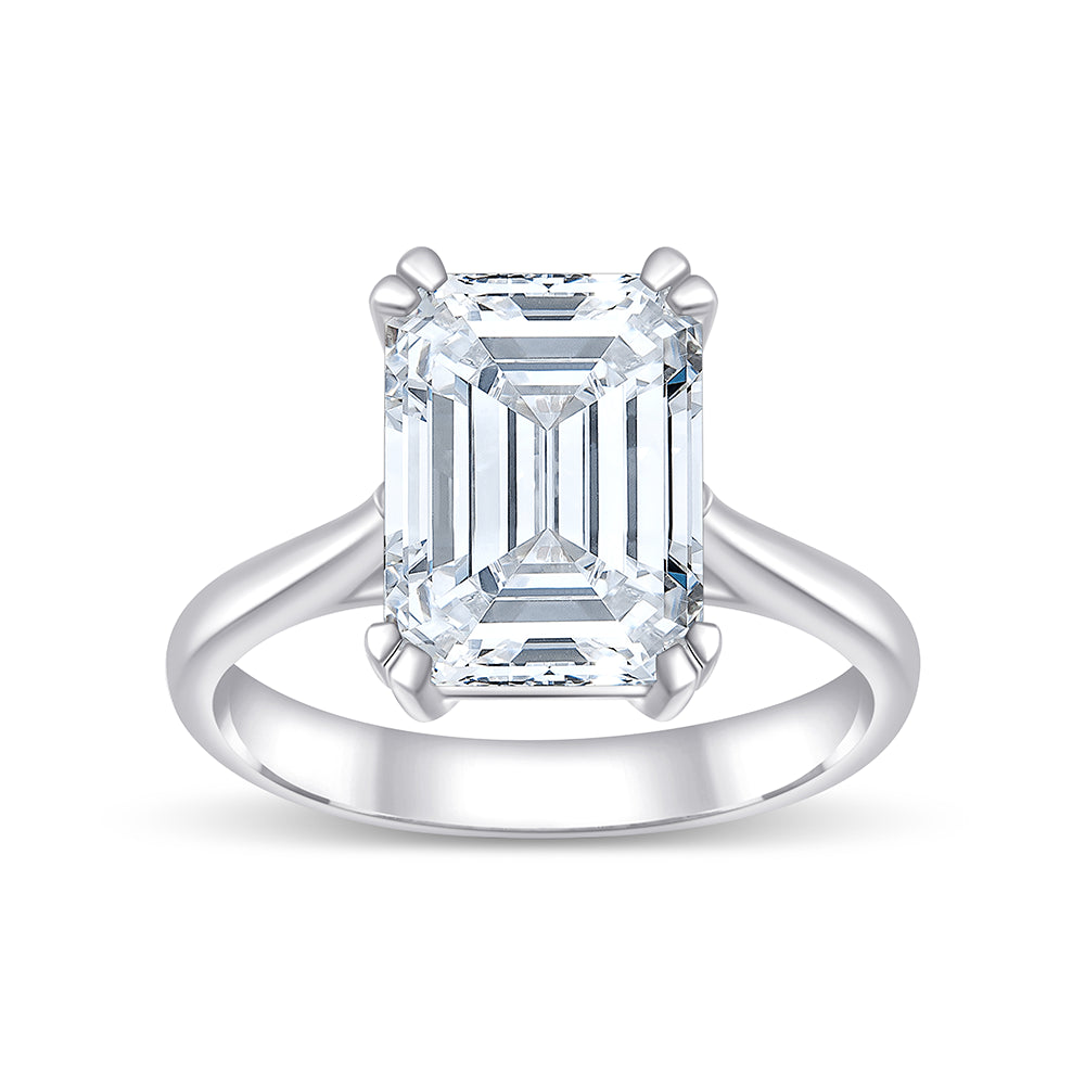 Emerald Cut Solitaire Ring