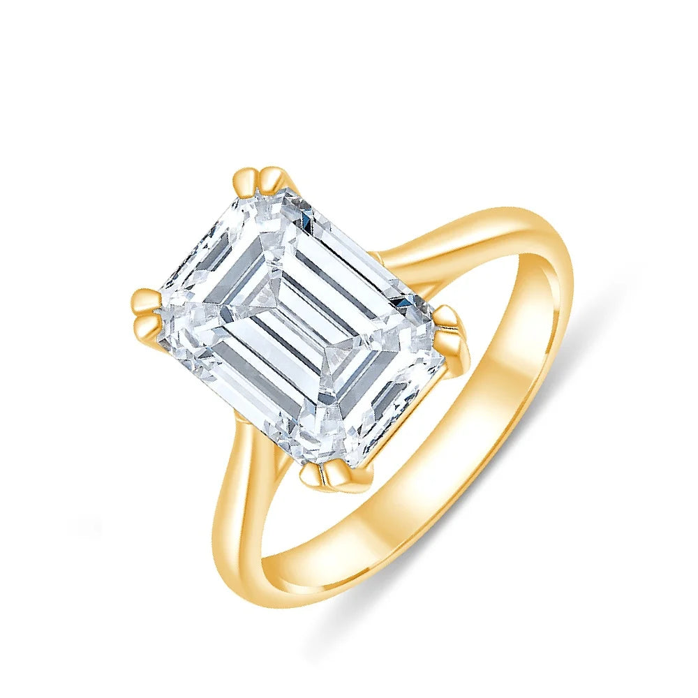 Emerald Cut Solitaire Ring